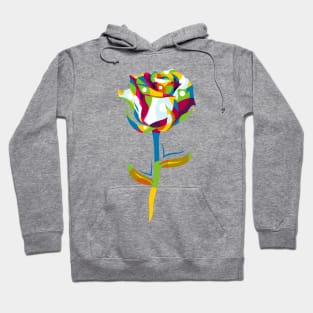 Colorful Rose Flower Hoodie